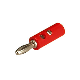 Banana plug 4mm, nickel-plated, RoHS Directive-compliant certified