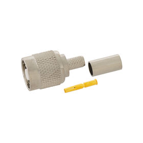 Connecteur RF, R/P TNC mâle à sertir (RG58U) broche dorée, conforme à la directive RoHS