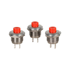 Mini interruptor de botón pulsador M12, tipo abierto, pulsador (NO), conforme a la directiva RoHS
