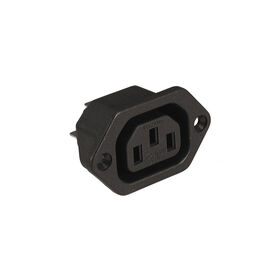 Conector de CA para Montaje en Panel IEC-60320 C13, Terminal de 4.8mm, Cumple con la Directiva RoHS