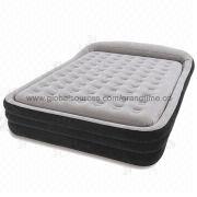 Queen Size Adjustable Comfort Air Bed With Pillow Top Flocked On