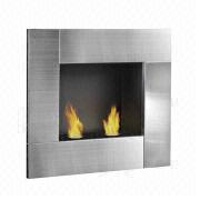 Wall Mounted Gel Fuel Fireplace Made Of Stainless Steel And Iron