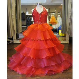 Vestido de Daminha de Honra em Organza ODM, Pedidos OEM São Bem-Vindos, Pequenas Encomendas Aceitas para Festa e Uso Diário FL0864