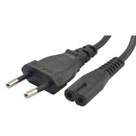 18AWG 2 Clavijas A Conector Cuadrado/redondo AC Cable De Alimentación De Repuesto Universal Cable Universal PVC Cable Negro