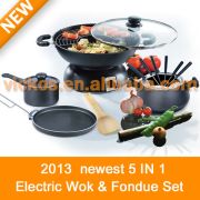 Buy Wholesale China 2-in-1 Electric Wok And Fondue Set, Detachable  Structure To Match Various Cooking Utensils & Electric Wok And Fondue Set  at USD 15.5