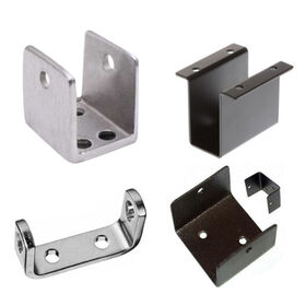 Soportes OEM para Particiones de Baño de Acero Inoxidable, Escuadra en U Reforzada y Soporte de Oreja de Pared para Exhibición de Azulejos y Tableros Publicitarios