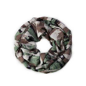 Street printed soft acrylic linked loop scarf for man and woman