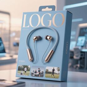 صندوق هدايا ورقي فاخر مخصص للبودود بلوتوث - تغليف بشعار مخصص لسماعات الأذن اللاسلكية