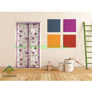 Purple Peony Flocking Magnetic Door Screen Curtain Mesh Fly