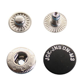 Brass snap button with customer logo