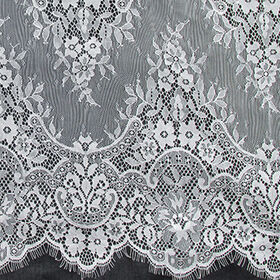 Eyelash lace, 42.5cm width, suitable for garments and dresses, available in black and white 