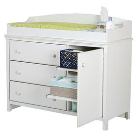 gray corner changing table