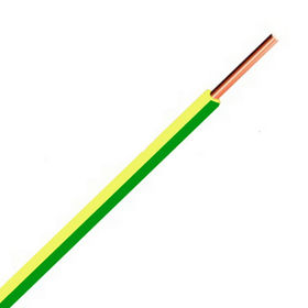 Câble unipolaire en PVC vert/jaune