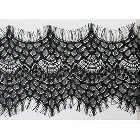 6 Meters Soft Knitted light grey +black Eyelash Lace Fabrics 100% Nylon  Underwear Lace Black And White Trims 35CM Wid*300CM