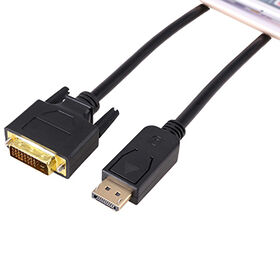 DisplayPort auf DVI Kabel, 1,8m (6FT), 1080P, Schwarz - Hochwertiges DisplayPort zu DVI Adapterkabel