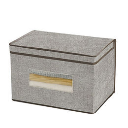 Home Storage Boxes With Lid With Visualization Window Made Of Blend Weaving Fabric Home Storage Boxes With Lid With Visualization Window Made Of Blend Weaving Fabric