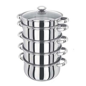 Wholesale YUTAI 304 stainless steel stock pot with steamer basket