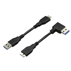 USB3.0 Cable, USB A Male to Micro USB for Samsung Galaxy Note 3, Note 4, HDD, SSD in Black