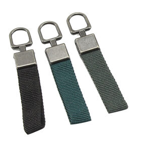 Colorful Metal Zipper Puller with Fabric Tape Ending