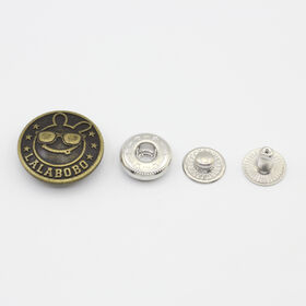 Metal Denim garment shank buttons jean button snap button garment accessories