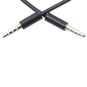 3,5mm Audio Klinke Stecker auf Stecker Stereo AUX Kabel für iPhone in Schwarz, 1M - Universelles Audiokabel