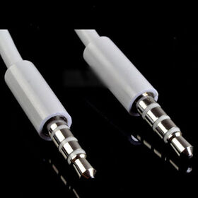 Audio cable, 3.5mm audio Jack Male to Male Stereo AUX Cable Cord for iPhone, sound box, laptop headset in White, 1M