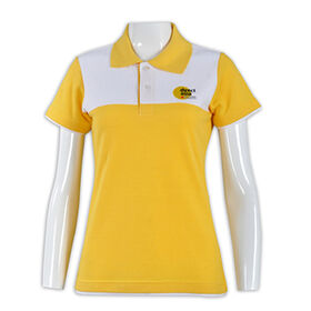 Women's Button T-shirts, Half Classic Plain White Buttons up Custom Colors Logo/Label FAMA Women's Button T-shirts, Half Classic Plain White Buttons up Custom Colors Logo/Label FAMA