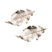 Fashion Stylish Gold Metal Leaf Decorative Alligator Hair Clips