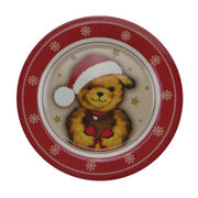 Christmas Decorative Melamine Plates Round Shape For Christmas