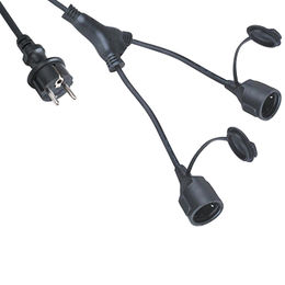 Câble Répartiteur D'Alimentation En Y - C14 (Mâle) Vers C13 + Prise EU, 30cm, 250V/10A, Pour Onduleur/PDU/Écran