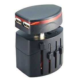 شاحن سفر USB محمول عالمي 2 منفذ