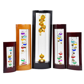 Shop LC Home Decor Orange Glass Galileo Thermometer with Floating