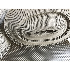 Tapis de vache antidérapant avec motif de boutons ronds de 3 à 6 mm, surface stable et sûre