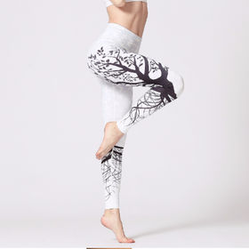 Sexy oco leggings push up respirável calças de yoga mulheres