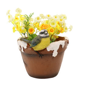 Figurine oiseaux décoratifs pour pots .
