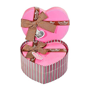  Caja de regalo Caja de embalaje rosa en forma de