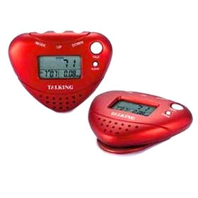 Talking Pedometer With Pulse Meter Reports Steps Distance