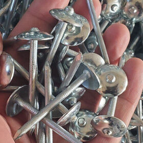 Clavos para techos tipo paraguas de alta calidad con arandela de goma/Clavos corrugados galvanizados con vástago retorcido