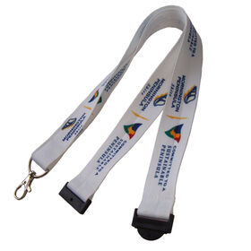 Lanyard Kustom Heat Transfer dengan Gesper Lepas Aman, Tali Leher Sublimasi 20mm untuk Tempat ID Card, MOQ Rendah 100pcs