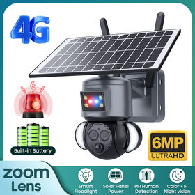 Ctronics (4G not wifi) Solar Panel Security Camera. 4G LTE 10000mAh  battery, Color Night Vision Auto Cruise IP Camera with Smart Tracking CCTV.