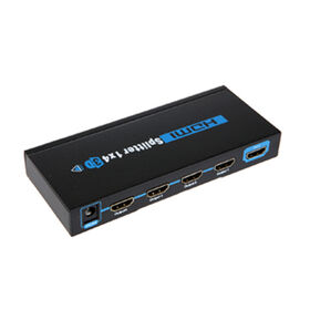 HDMI Splitter 1 Eingang 4 Ausgänge, unterstützt Full HD 1080P, 3D für DVD, EVD, LCD, LED, HD TV - Perfekt für Präsentationen und Entertainment-Systeme