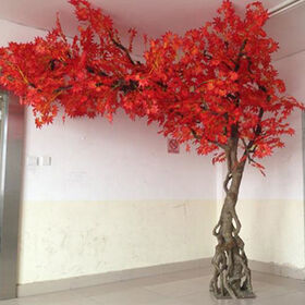 red artificial tree