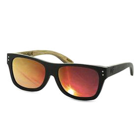 Handmade natural bamboo fashion style with metal stud sunglass for man and woman