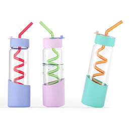 Buy Wholesale China Big Capacity 500ml Glass Water Bottle, With Pp Lid, Glass  Straw, Cold Water Acceptable & Glass Water Cup at USD 0.7