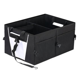 Organisateur de Coffre de Voiture, Rangement de Cargaison Multi-compartiments, Conteneur Pliable