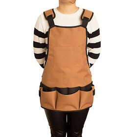 Waterproof Garden Apron with Pockets, 600D Oxford Highly Durable Canvas Tool Apron Adjustable Neck