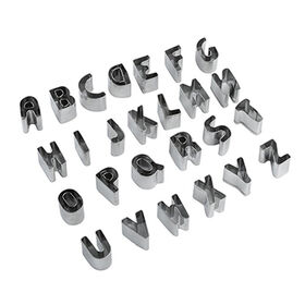 26pcs Stainless Steel Cake Mold Cutter Fondant Alphabet Cut Outs Cookie Cutters Set