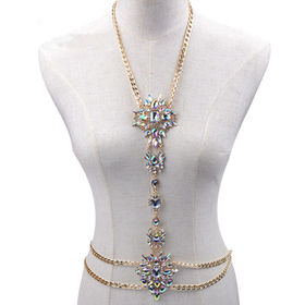 Rhinestone Butterfly Bra Body Chain Perforated Nipple Chain Necklace Crystal  Chest Chain Sexy Underwear Nipple Jewelry Women's Body Jewelry (silver)