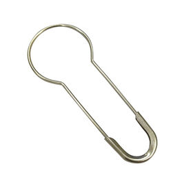 Shiny silver brass pin for clothing