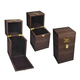 Buy Wholesale China Noble Wooden Gift Packaging Box,pu Leather Valuable  Gift Box With Satin Lining,customized & Noble Wooden Gift Packaging Box  With Satin Lining at USD 2.98